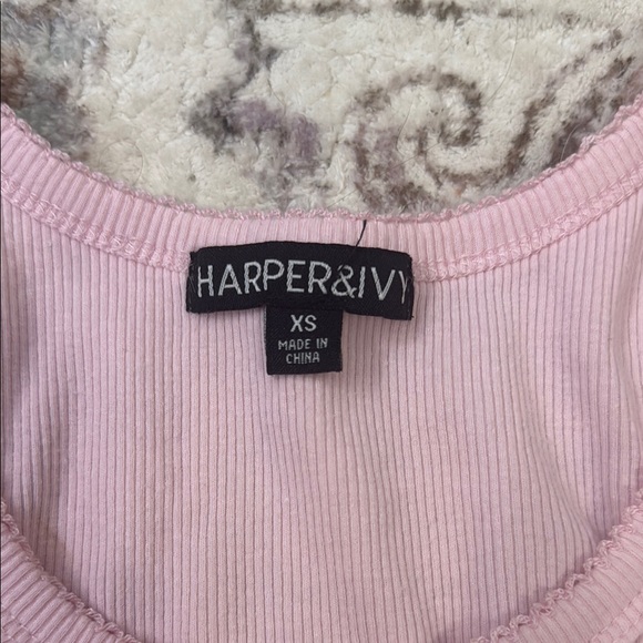 Harper Pink Ribbed Tank Top - Picture 2 of 7